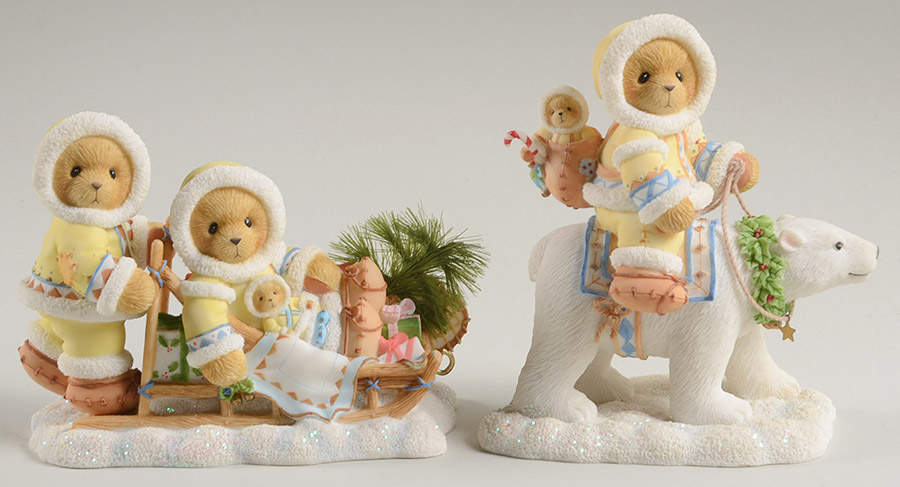 Laplander Series-Cherised Teddies Natasha,Michel & Kitty- Set Of 2  - Boxed by Enesco-1