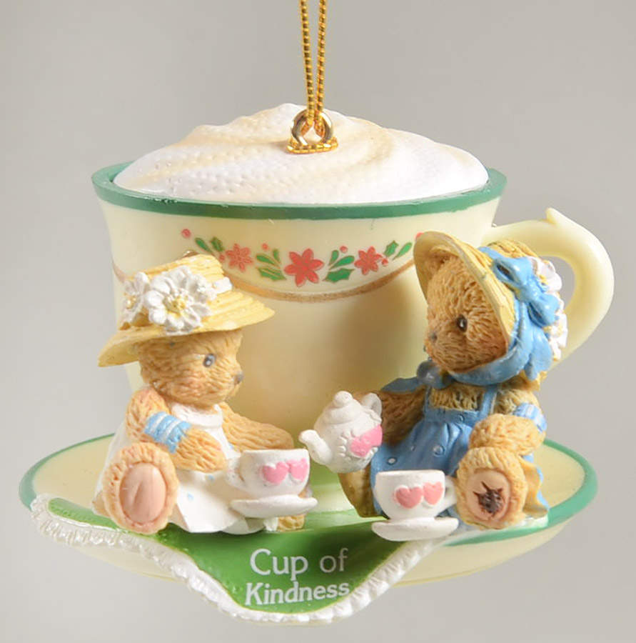 Cherished Teddies Holiday Ornaments Bears With Cup Of Kindness - Boxed by Enesco-1
