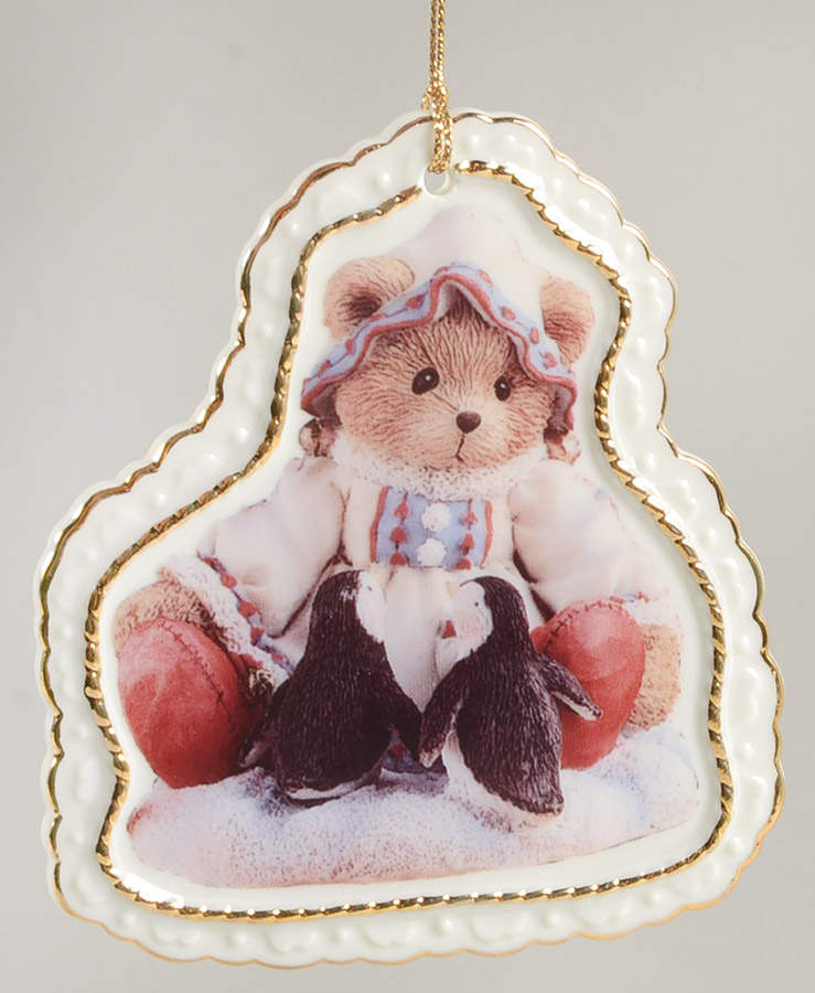 Cherished Teddies Porcelain Ornaments Hugs Of Love And Friendship - Boxed by Enesco-1