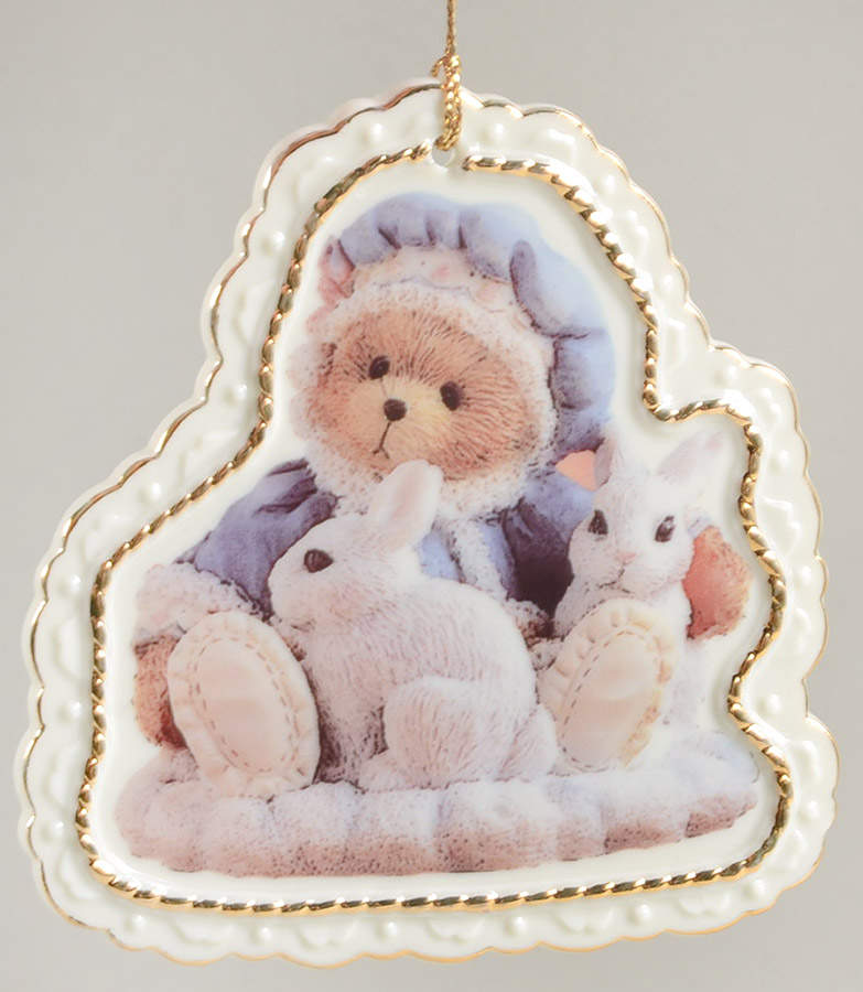 Cherished Teddies Porcelain Ornaments Holiday Cuddles - No Box by Enesco-1