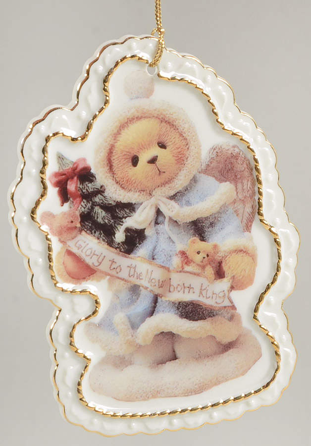 Cherished Teddies Porcelain Ornaments Angelic Wishes For You - Boxed by Enesco-1