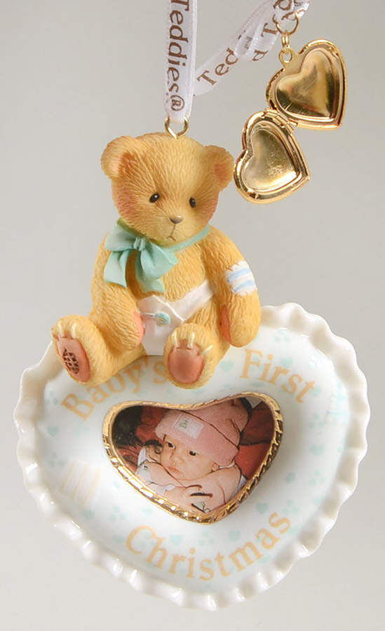 Cherished Teddies Locket Ornament Baby Photo Frame - No Box by Enesco-1