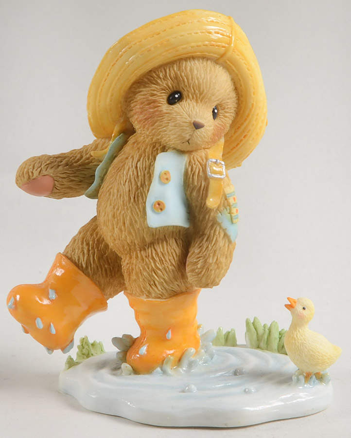 Cherished Teddies Easter & Spring Norman & Ducky Lucky Rainy Days Are Brig - Boxed by Enesco-1
