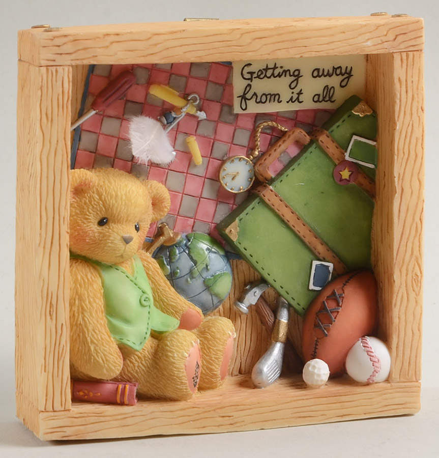 Cherished Teddies Shadow Box Sports And Hobbies - No Box by Enesco-1