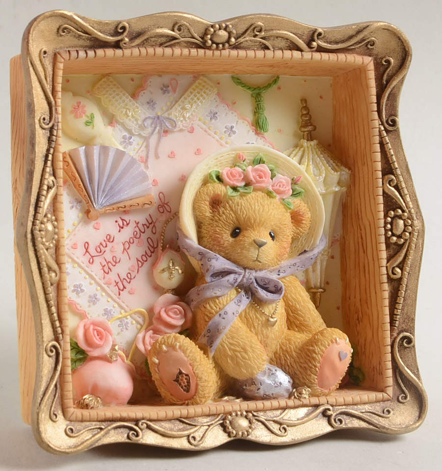 Cherished Teddies Shadow Box Victorian Romance - No Box by Enesco-1