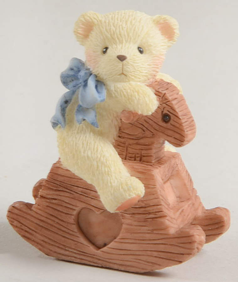 Tiny Treasured Teddies Bear On Rocking Horse - Boxed by Enesco-1