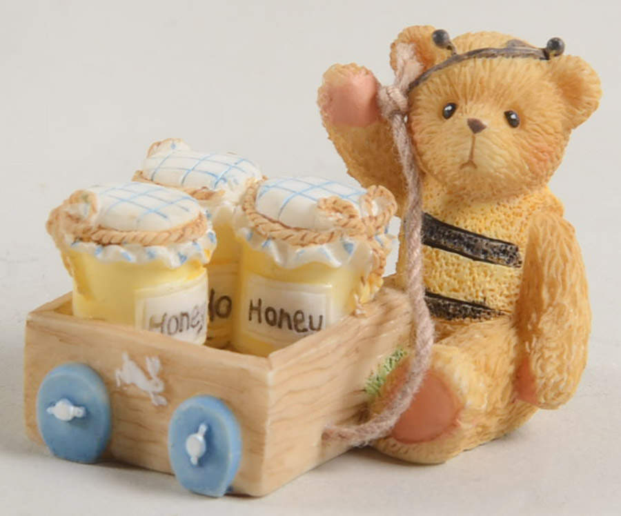 Tiny Treasured Teddies Bear As Bee With Honey - Boxed by Enesco-1