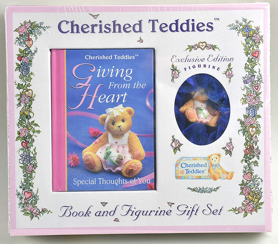 Book & Figurine-Cherished Teddies Giving From The Heart - With Box by Enesco-1