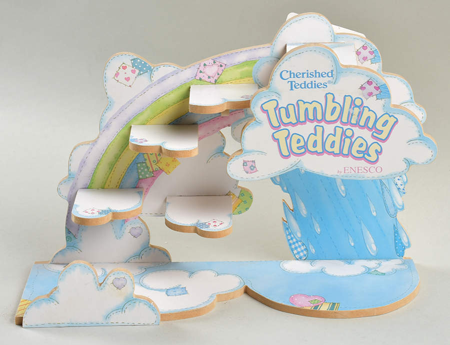 Tumbling Teddies Display - Display Rack Wood by Enesco-1