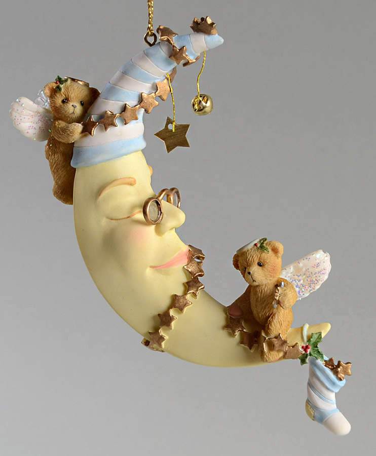 Cherished Teddies Annual Ornament Angel Bears On Moon - Boxed by Enesco-1
