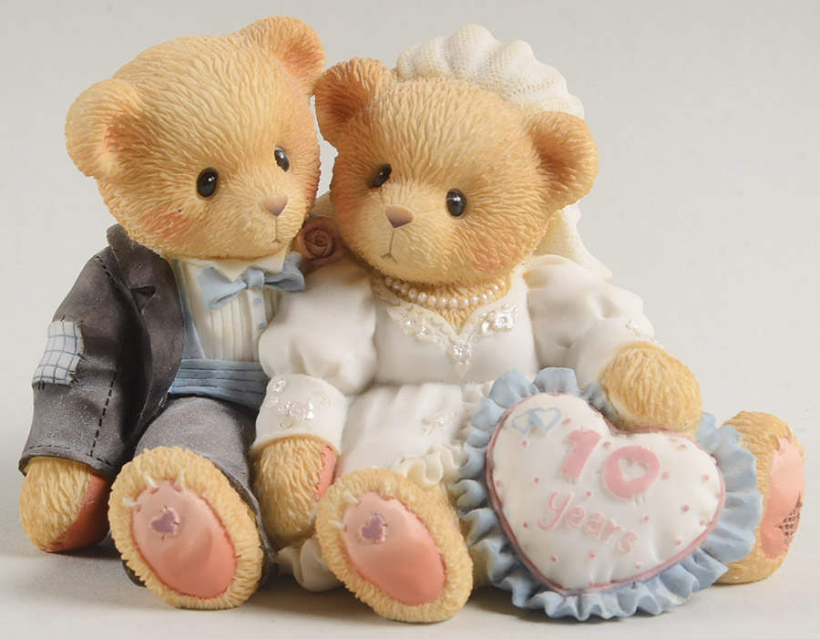 Cherished Teddies Wedding Theme A Decade Of Teddy Bear Love-10th Anniver - Boxed by Enesco-1