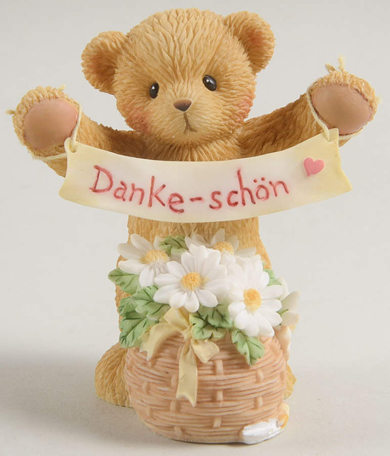 Teddies To Cherish - Sentiments Danke-Schon-German - Boxed by Enesco-1