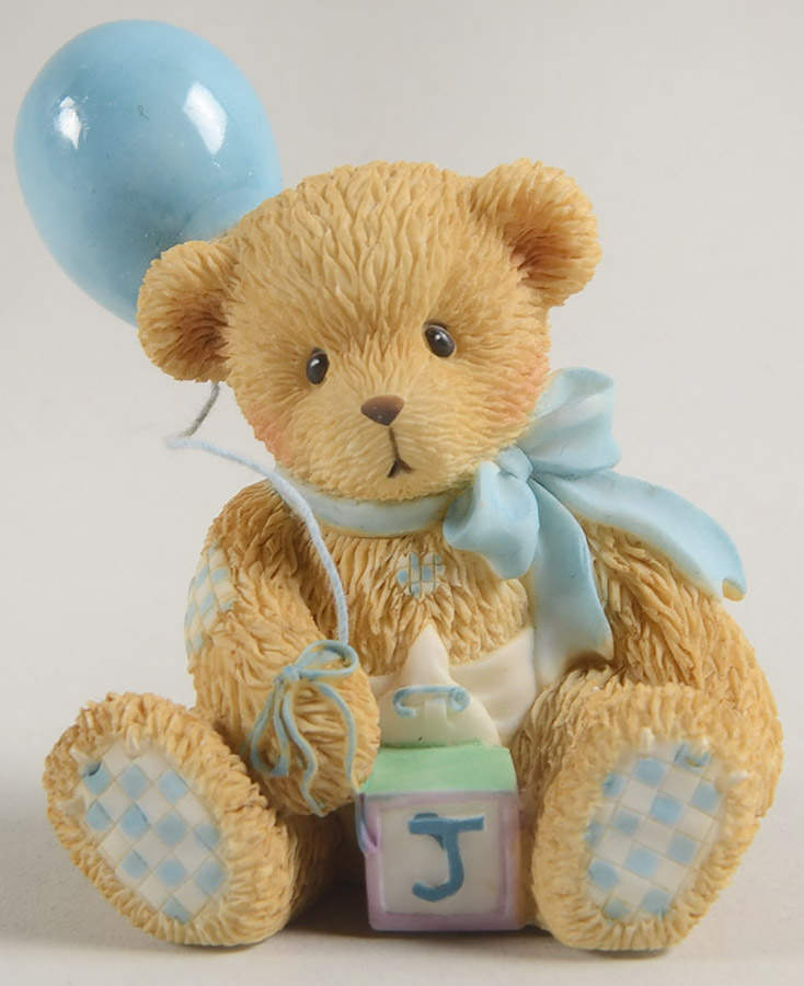 Teddies To Cherish - Sentiments Willkommen Baby(J)-German - Boxed by Enesco-1