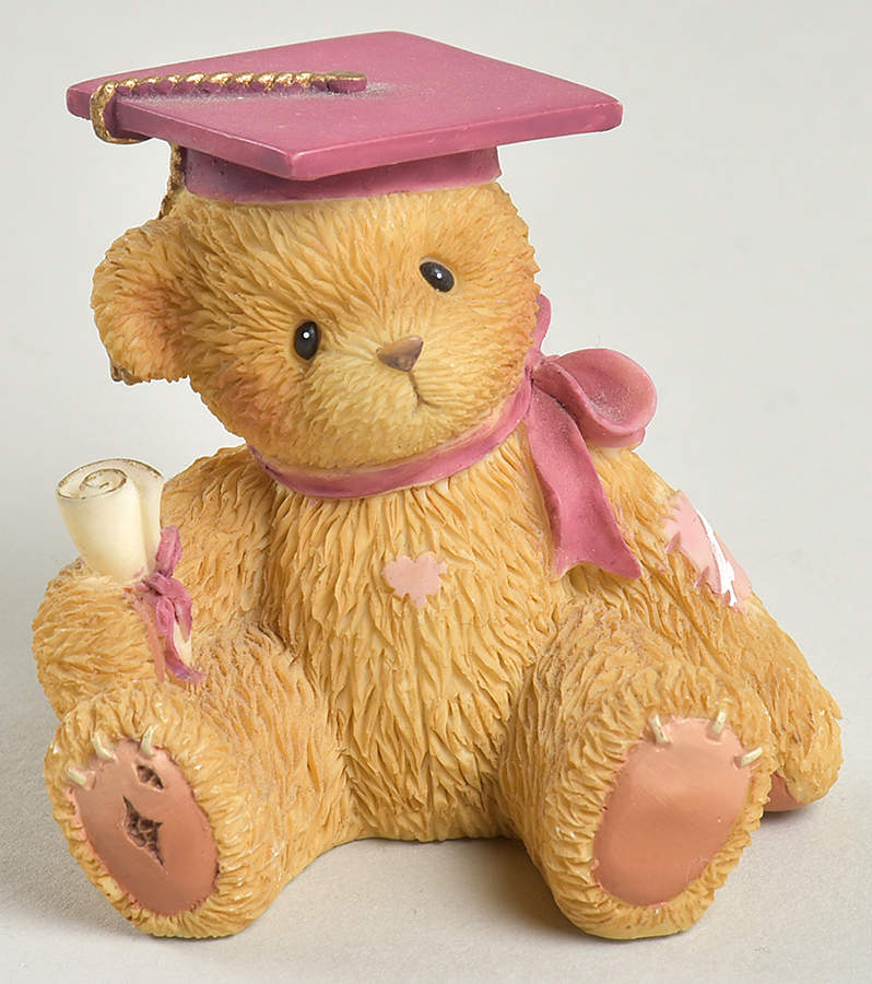 Teddies To Cherish - Sentiments Girl- Congratulations On Your Graduation - Boxed by Enesco-1