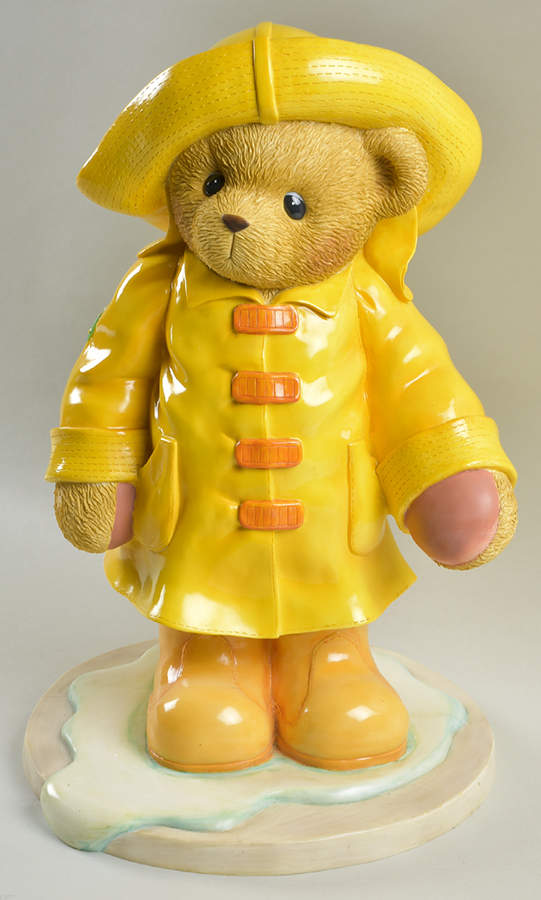 Large Size Figurines Joey- Boy In Raincoat - Boxed by Cherished Teddies-1