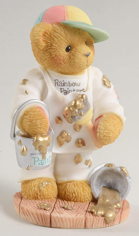 Cherished Teddies Bear Business Anthony-Friendship Is A Work Of Art - With Box by Enesco-1
