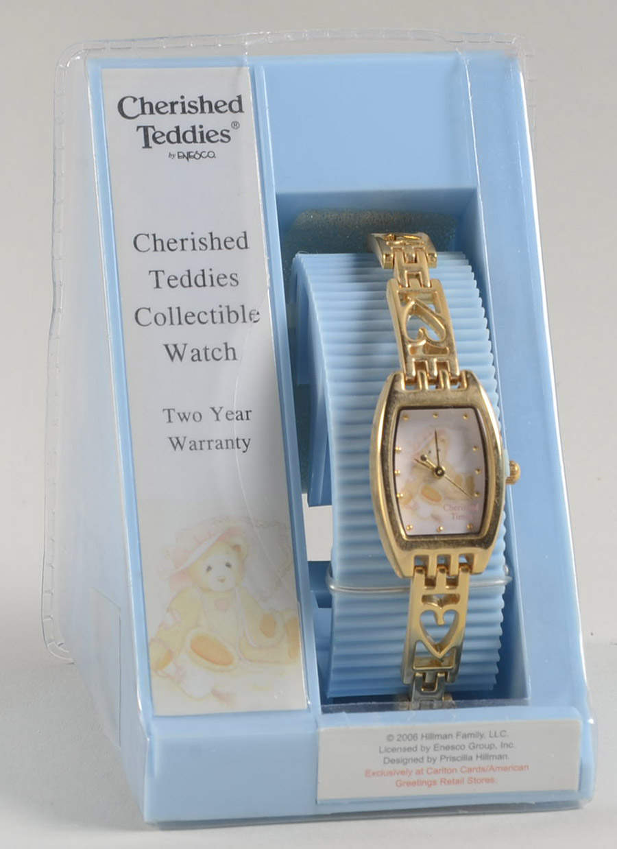 Cherished Teddies Watches Bear With Hat  - Boxed by Enesco-1
