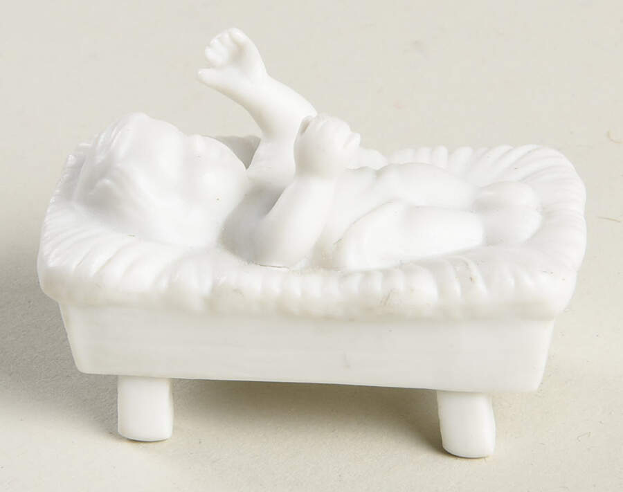 White Bisque Nativity Baby Jesus - No Box by Enesco-1