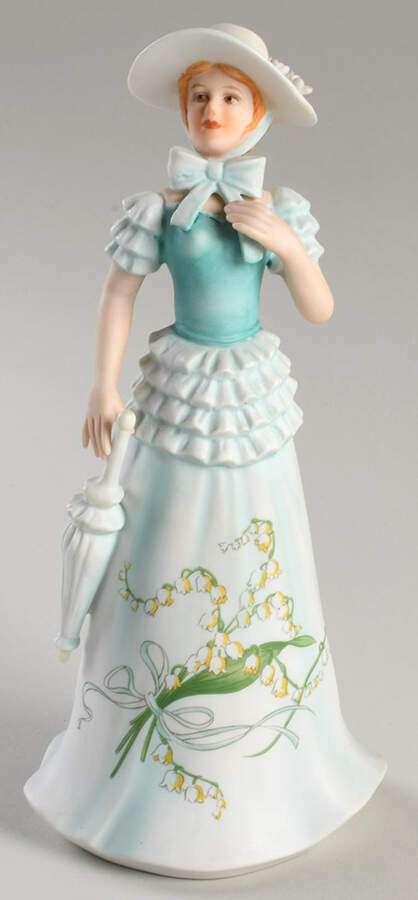 Ladies of the Month Figurine May-Gabrialle W/ Lily Of The Valley - No Box by Enesco-1
