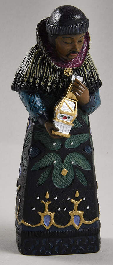 Mahogany Miracle Nativity #2 Wiseman With Frankincense - No Box by Enesco-1