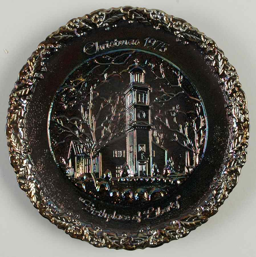 Fenton Christmas Plate-Carnival Birthplace Of Liberty - Boxed by Fenton-1