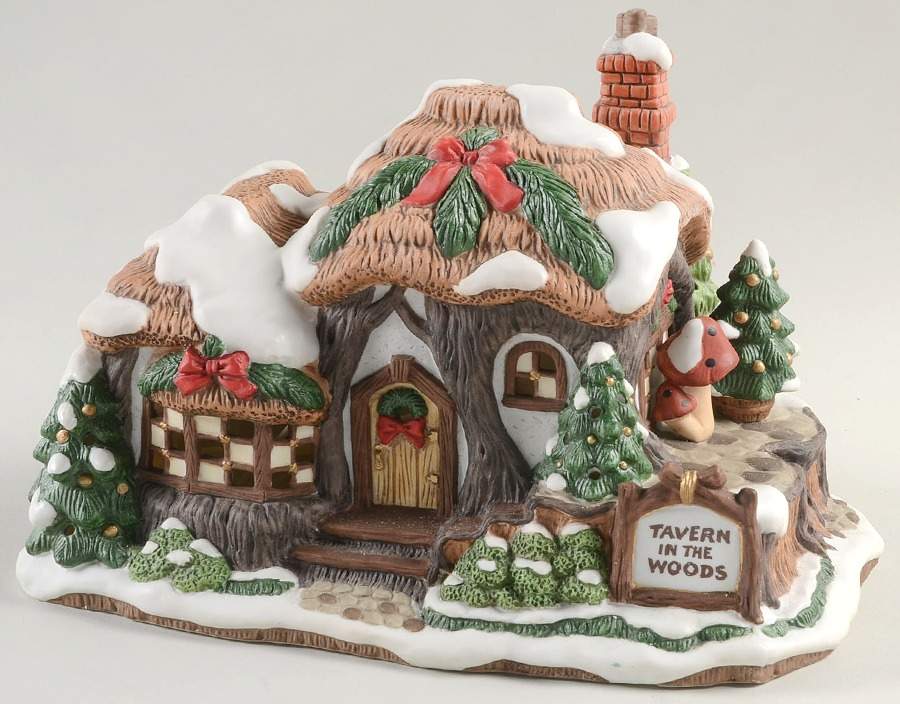Holiday Hamlet Tavern In The Woods - Boxed by Fitz & Floyd-1