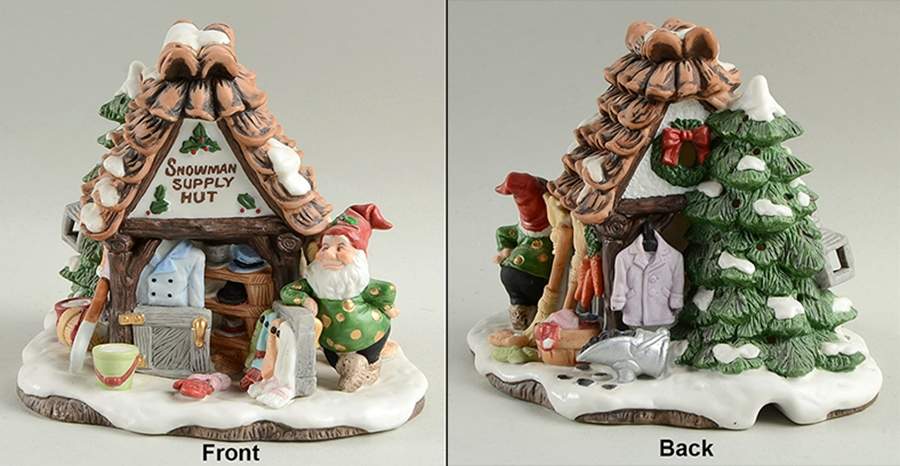 Holiday Hamlet Snowman Supply Hut - Boxed by Fitz & Floyd-1
