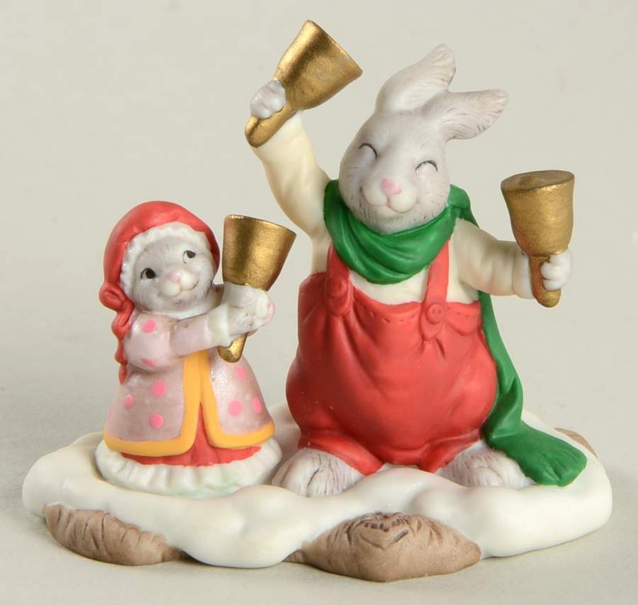 Holiday Hamlet Bell Choir Bunny - Boxed by Fitz & Floyd-1