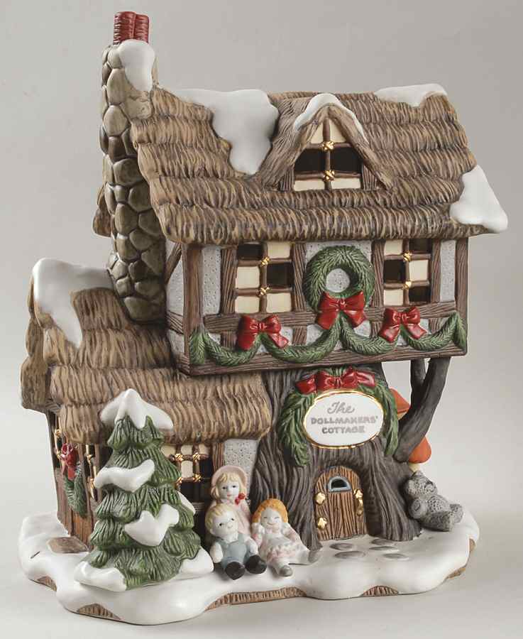 Holiday Hamlet Dollmaker's Cottage - Boxed by Fitz & Floyd-1