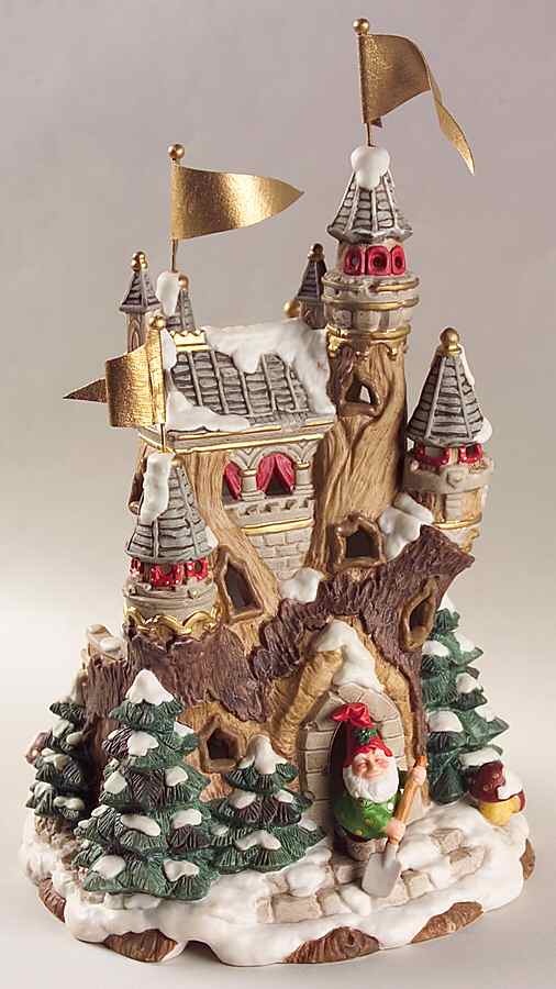 Holiday Hamlet Tannenbaum Castle-Lighted - Boxed by Fitz & Floyd-1