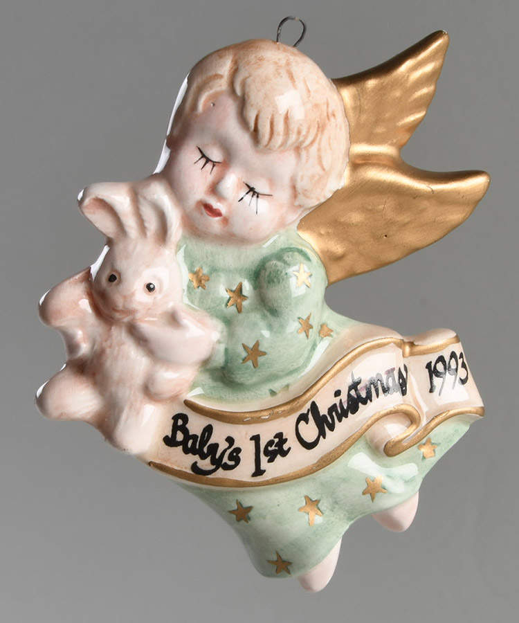 Baby's First Christmas Ornament 1993 Baby's First Christmas - No Box by Fitz & Floyd-1