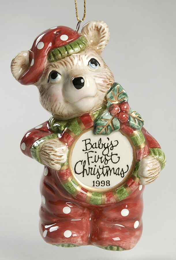Baby's First Christmas Ornament 1998 Baby's First Christmas - No Box by Fitz & Floyd-1