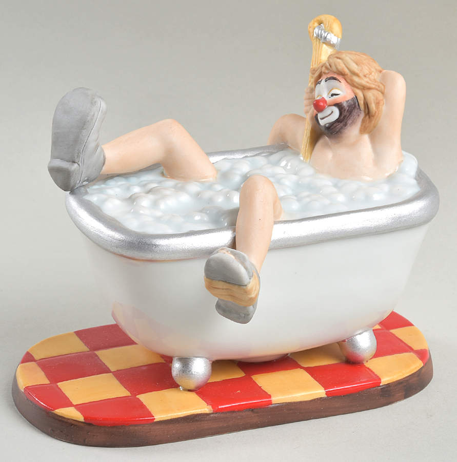 Emmett Kelly Jr-Figurine Bathtub - Boxed by Flambro-1