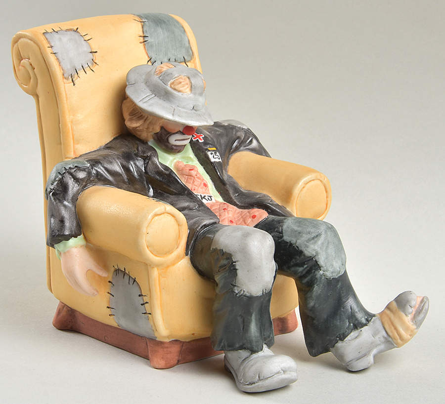 Emmett Kelly Jr-Figurine The Chair - Boxed by Flambro-1