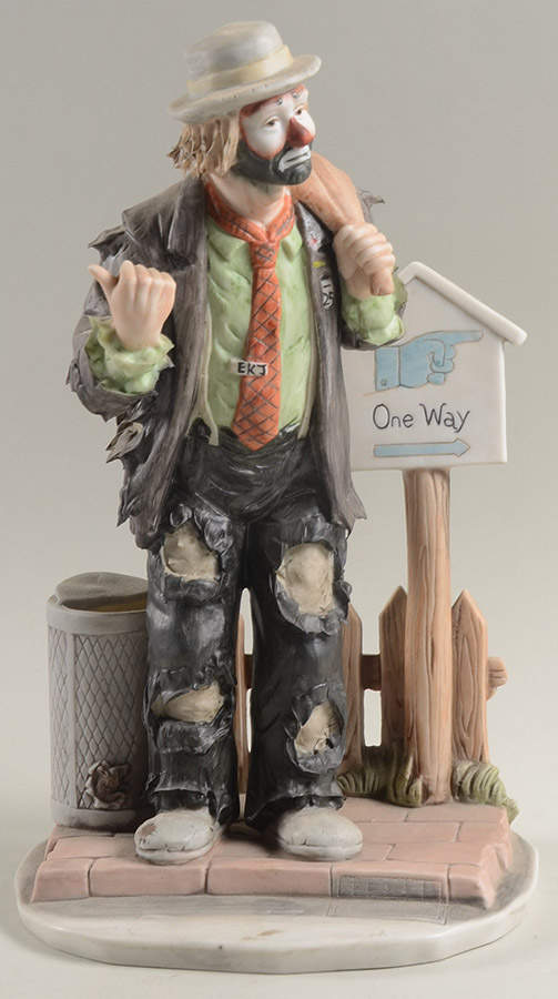 Emmett Kelly Jr-Figurine On The Road Again - Boxed by Flambro-1