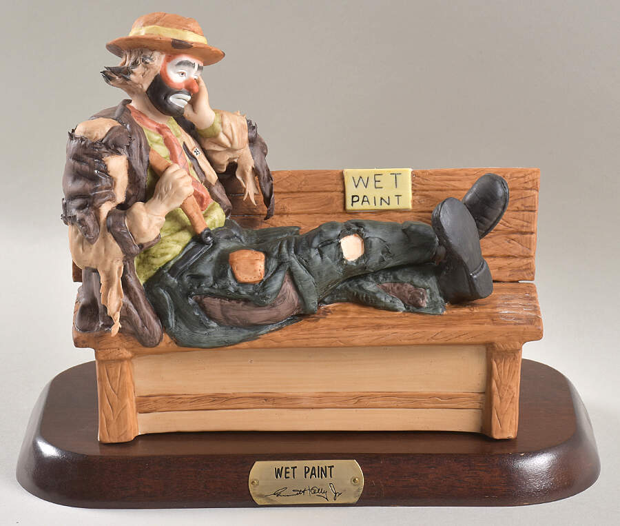 Emmett Kelly Jr-Figurine Wet Paint - No Box by Flambro-1