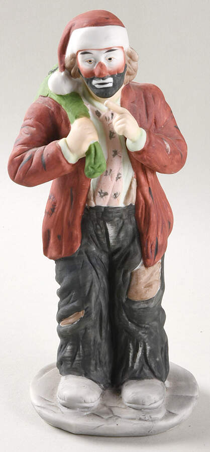 Emmett Kelly Jr-Figurine Hobo Christmas - Boxed by Flambro-1
