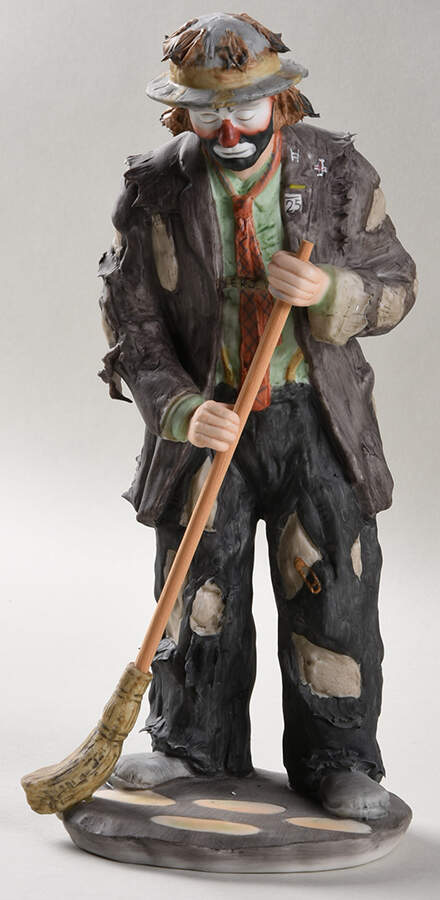 Emmett Kelly Jr-Figurine In The Spotlight - No Box by Flambro-1