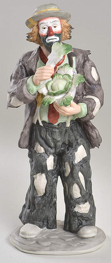 Emmett Kelly Jr-Figurine Eating Cabbage - No Box 81a by Flambro-1