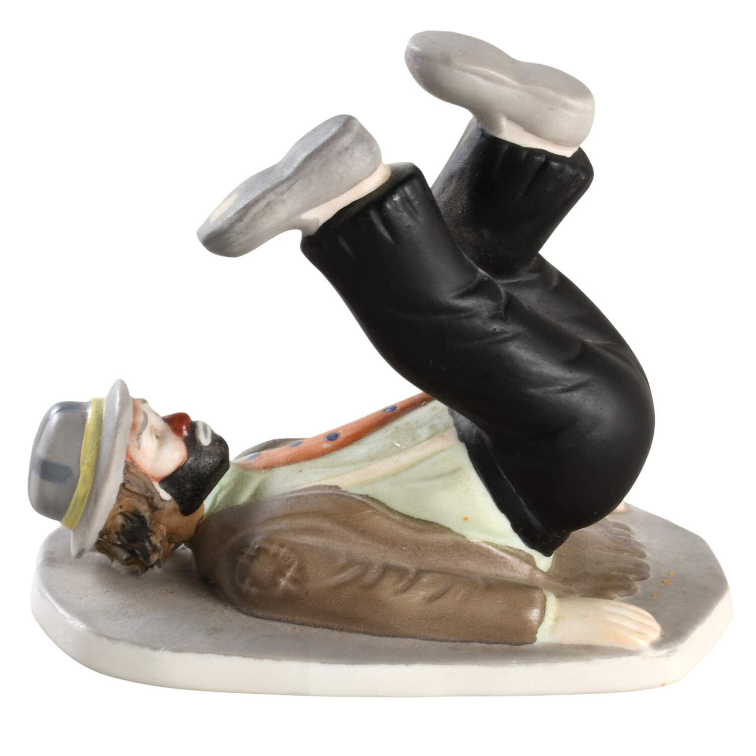 Emmett Kelly Jr-Figurine Tumbling-On Back W/Feet Up - No Box 159 by Flambro-1