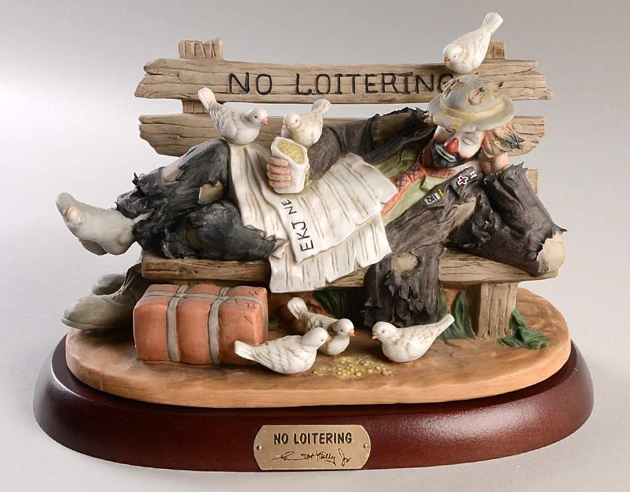 Emmett Kelly Jr-Figurine No Loitering - No Box by Flambro-1