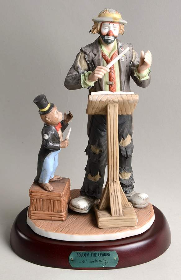 Emmett Kelly Jr-Figurine Follow The Leader - Boxed by Flambro-1