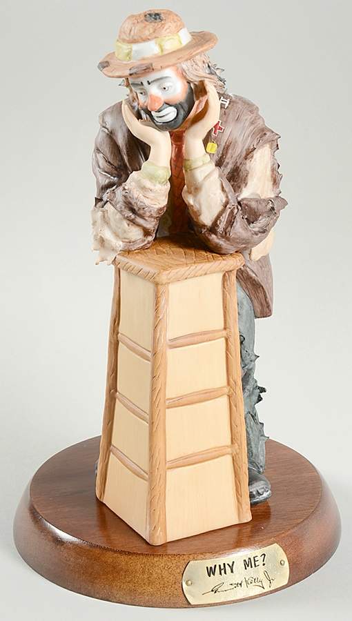 Emmett Kelly Jr-Figurine Why Me? - No Box by Flambro-1