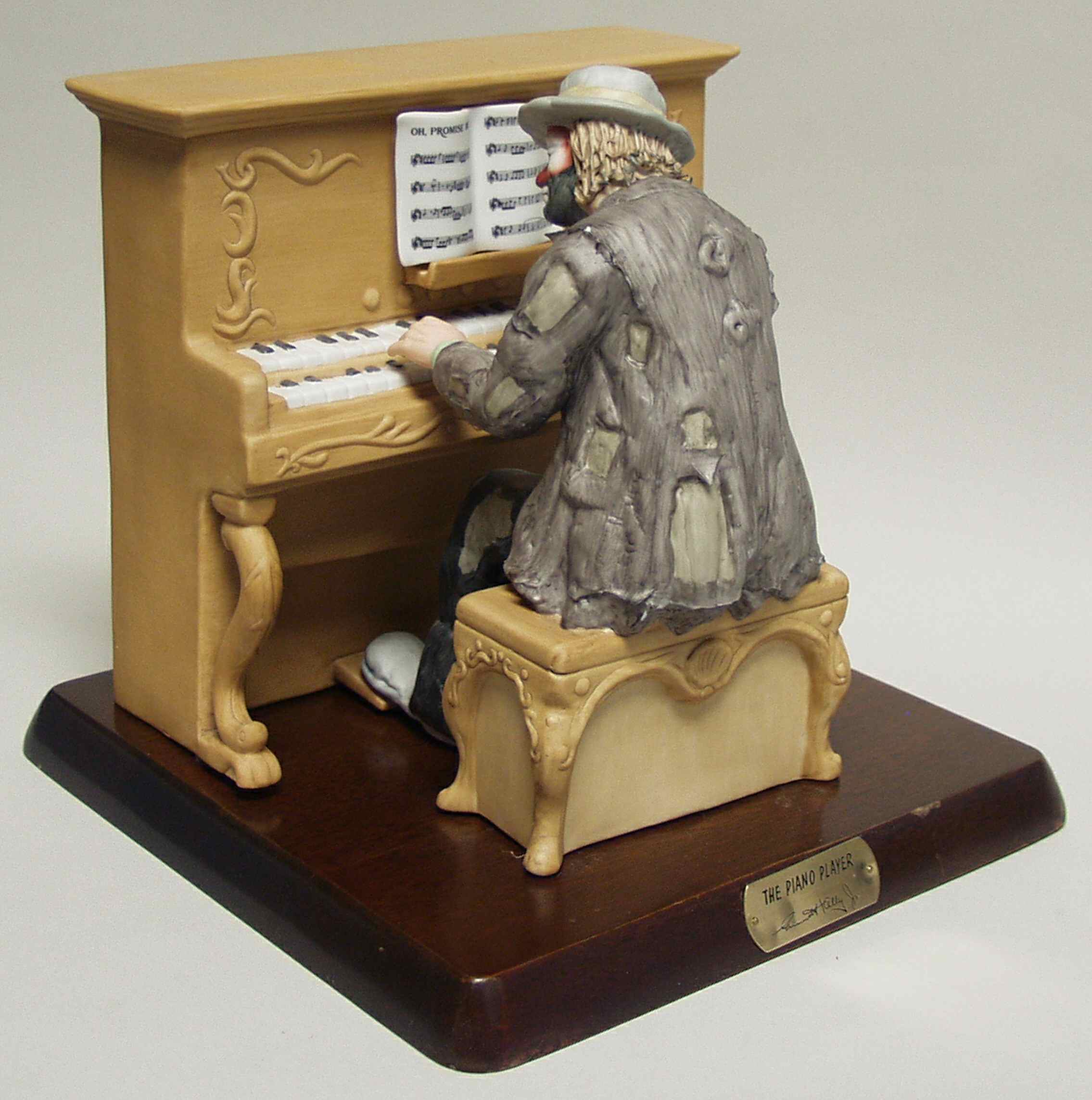 Emmett Kelly Jr-Figurine Piano Player - Boxed by Flambro-1