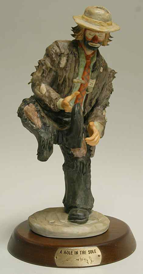 Emmett Kelly Jr-Figurine A Hole In The Sole - Boxed by Flambro-1