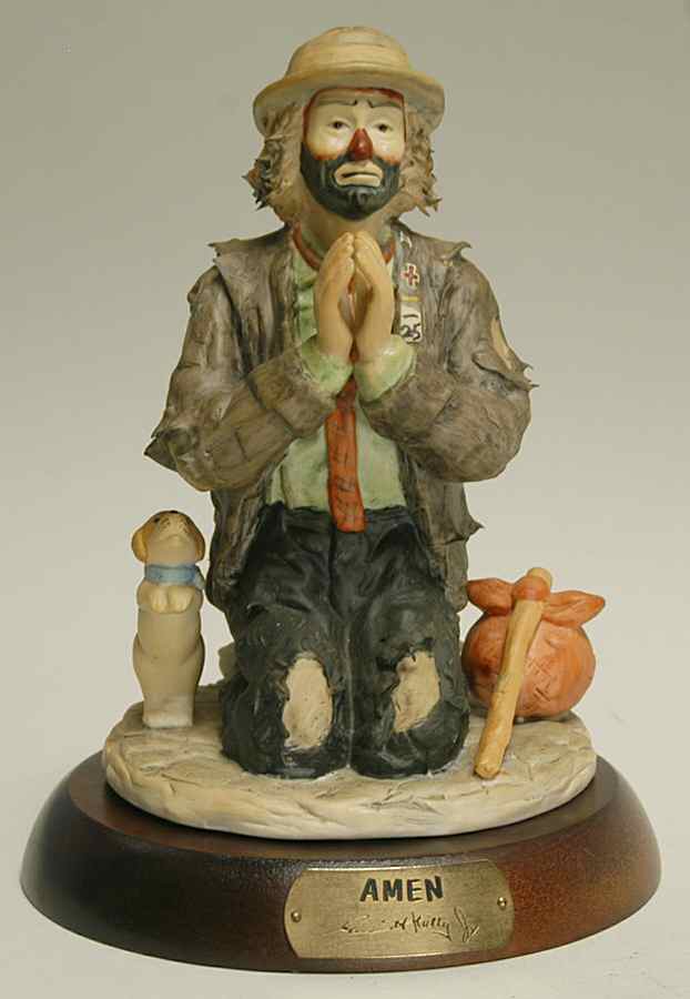Emmett Kelly Jr-Figurine Amen - Boxed by Flambro-1