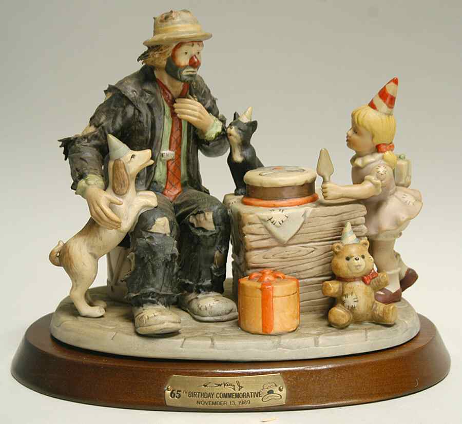 Emmett Kelly Jr-Figurine 65th Birthday Commemorative - No Box by Flambro-1