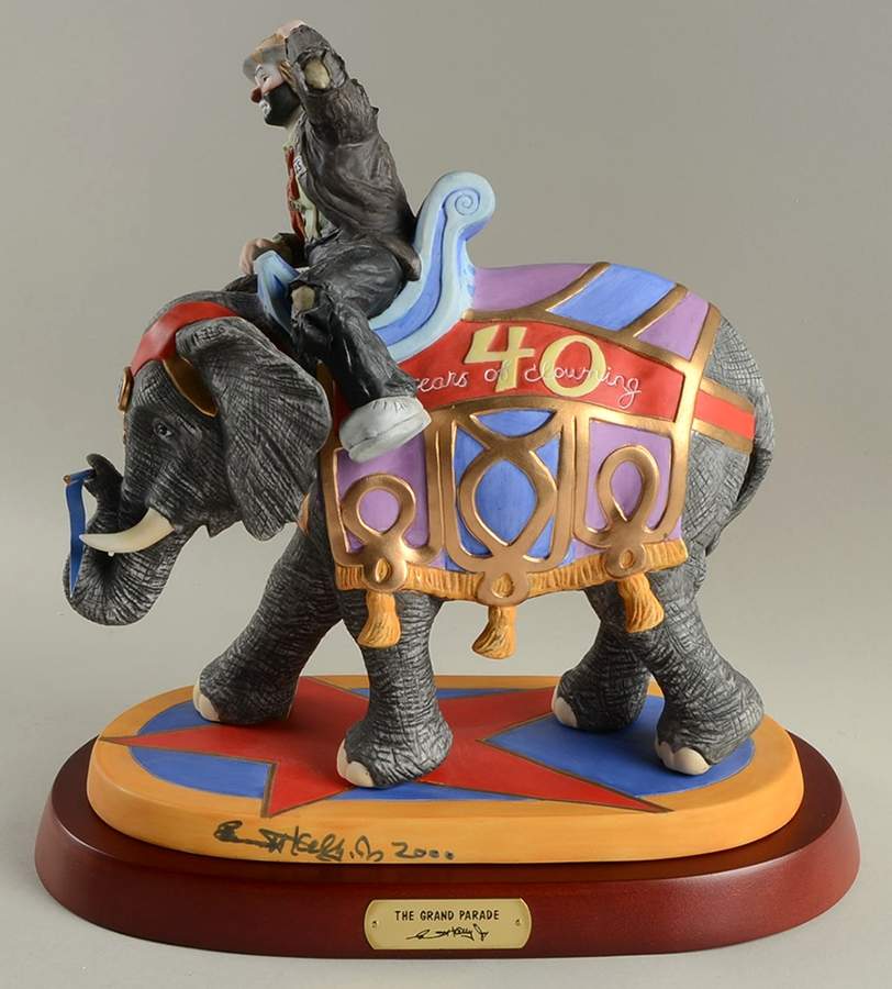 Emmett Kelly Jr-Figurine The Grand Parade-40 Years A Clown - Boxed by Flambro-1