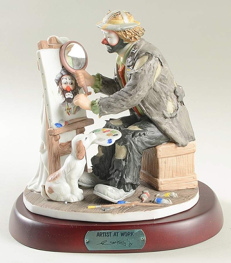 Emmett Kelly Jr-Figurine Artist At Work - No Box by Flambro-1