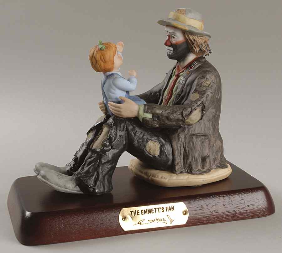 Emmett Kelly Jr-Figurine Emmetts Fan - Boxed by Flambro-1